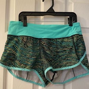 Lululemon speed short seawheeze size 4